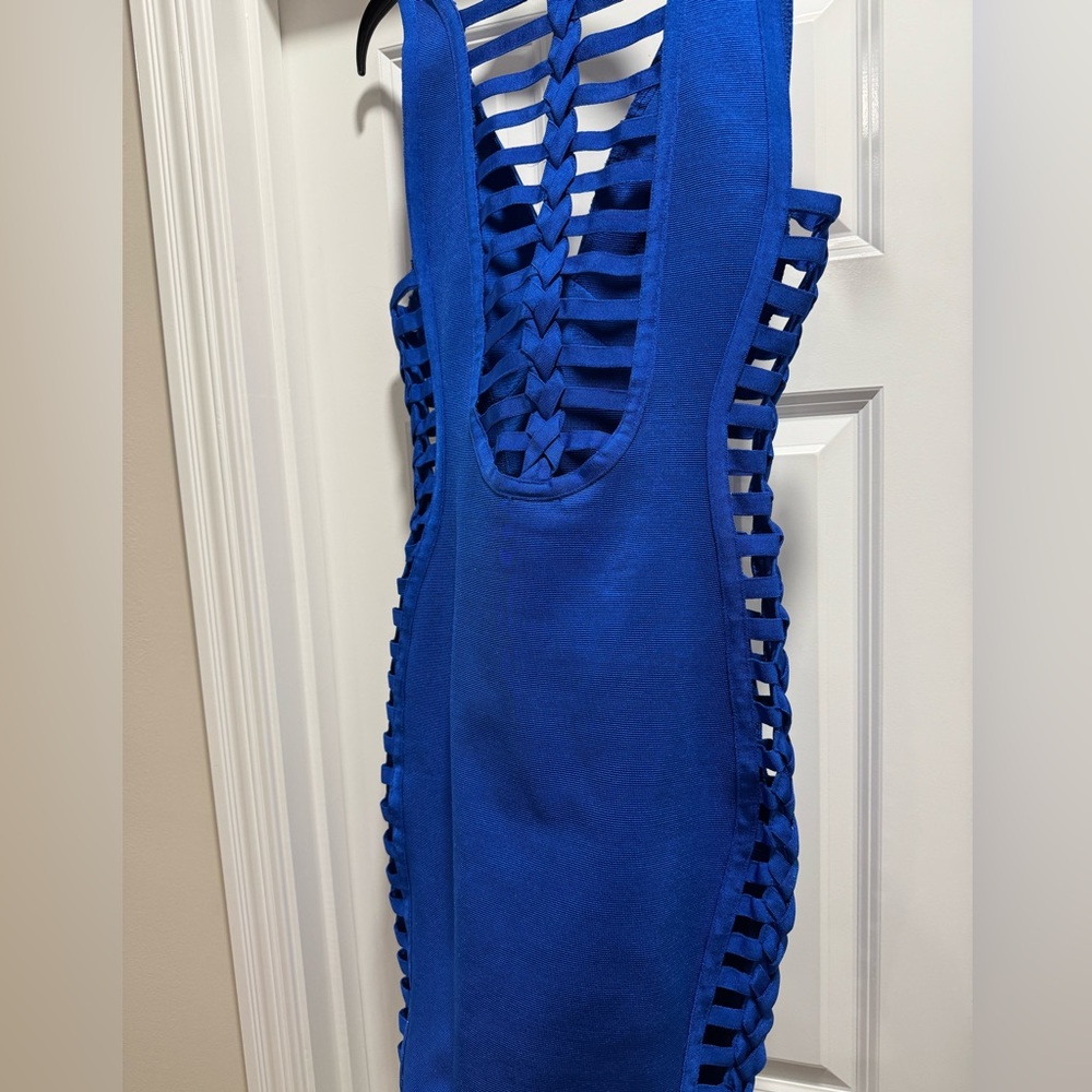 Akira blue mini bandage dress - Picture 7 of 11